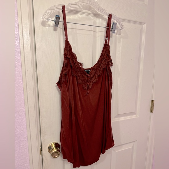 torrid Tops - Like new red Torrid camisole size 2x lace neckline